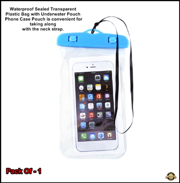 Universal Waterproof Case, Mobile Phone Pouch for Hospitals, Swimming, Hiking, Biking, Underwater Photography, Rain Fits Upto 6.5 Inch Mobiles(1PCS) 